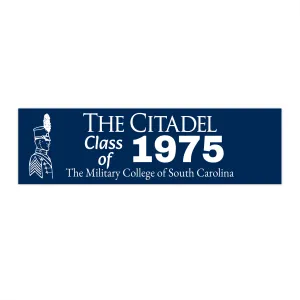 The Citadel, Flag Blue Background, Class of 1975 Bumper Stickers